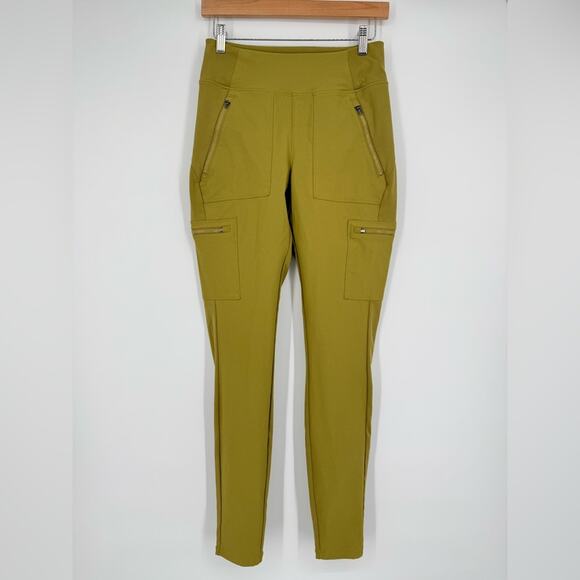 Athleta Headlands‎ Hybrid Cargo Tights Pants Green 6 T - Picture 1 of 10